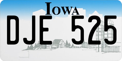 IA license plate DJE525