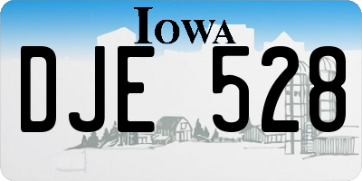 IA license plate DJE528