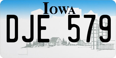 IA license plate DJE579