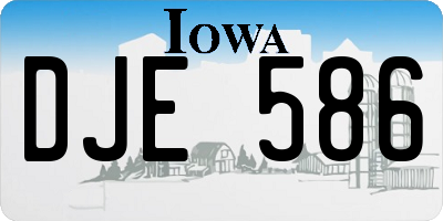 IA license plate DJE586