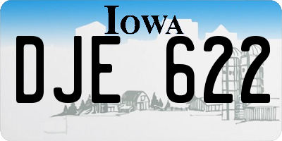 IA license plate DJE622