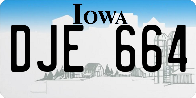 IA license plate DJE664
