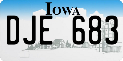 IA license plate DJE683