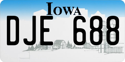 IA license plate DJE688