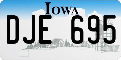 IA license plate DJE695