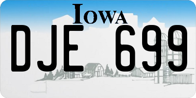 IA license plate DJE699