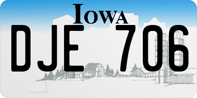 IA license plate DJE706