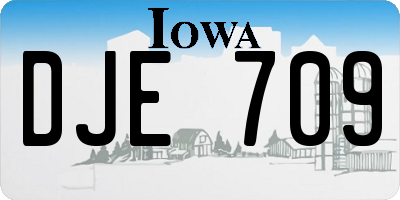 IA license plate DJE709