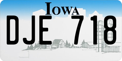 IA license plate DJE718