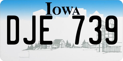 IA license plate DJE739