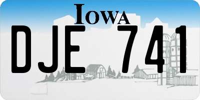 IA license plate DJE741