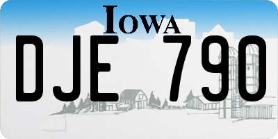 IA license plate DJE790