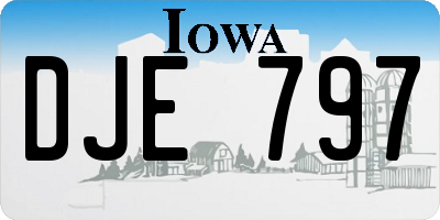 IA license plate DJE797