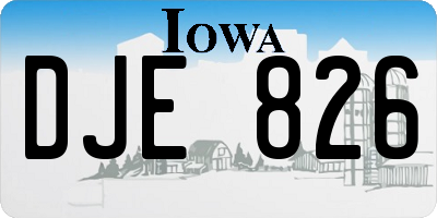 IA license plate DJE826
