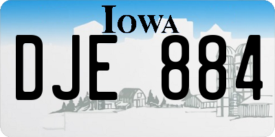 IA license plate DJE884