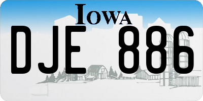 IA license plate DJE886