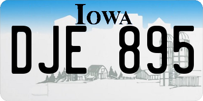 IA license plate DJE895