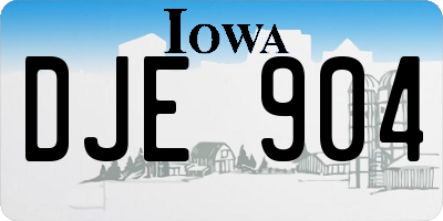 IA license plate DJE904