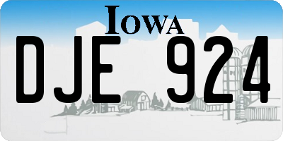 IA license plate DJE924