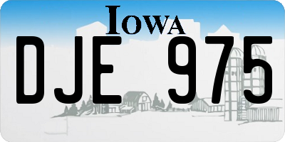 IA license plate DJE975