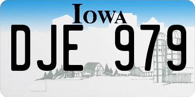 IA license plate DJE979