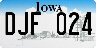 IA license plate DJF024