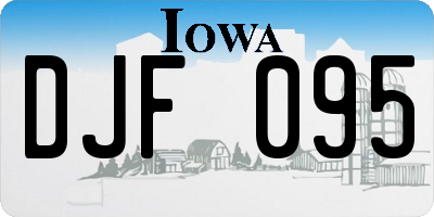 IA license plate DJF095