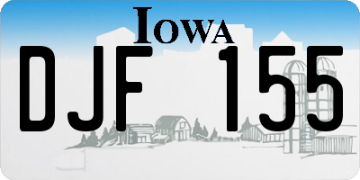 IA license plate DJF155