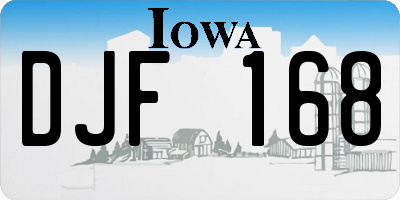 IA license plate DJF168