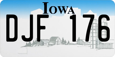 IA license plate DJF176
