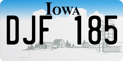 IA license plate DJF185