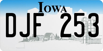 IA license plate DJF253