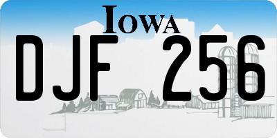 IA license plate DJF256