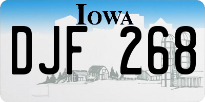 IA license plate DJF268