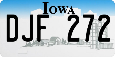 IA license plate DJF272