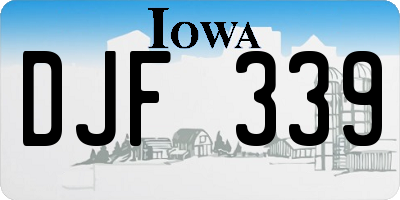IA license plate DJF339