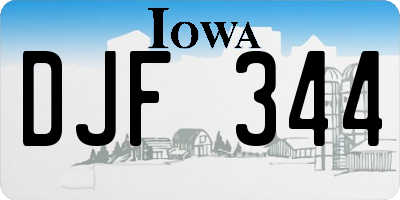 IA license plate DJF344