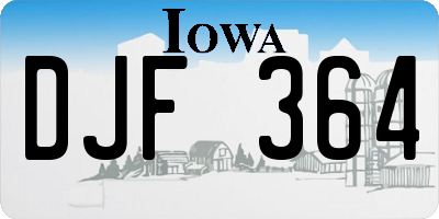 IA license plate DJF364