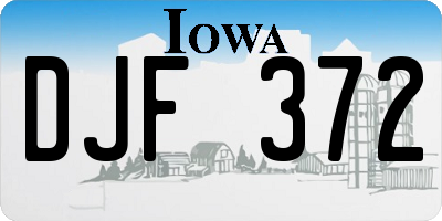 IA license plate DJF372