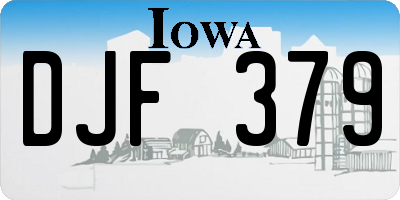 IA license plate DJF379