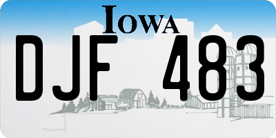 IA license plate DJF483