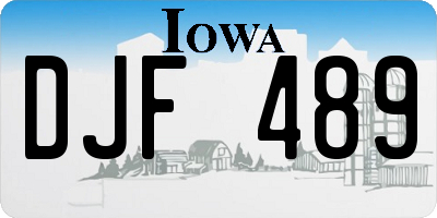 IA license plate DJF489
