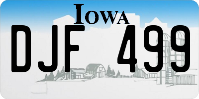 IA license plate DJF499