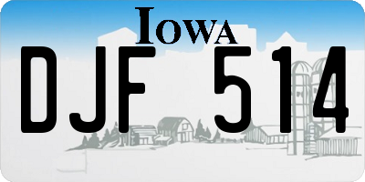 IA license plate DJF514