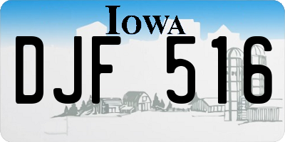 IA license plate DJF516