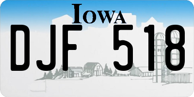 IA license plate DJF518