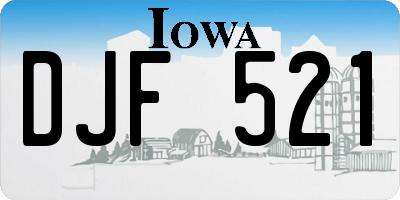 IA license plate DJF521