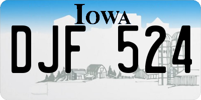 IA license plate DJF524