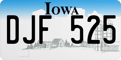 IA license plate DJF525