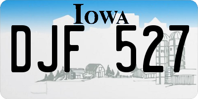 IA license plate DJF527